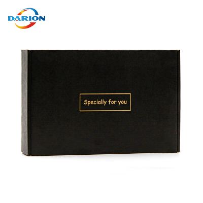 China Recyclable Customized Black Kraft Paper Corrugated Mailer Packaging Small Postal Shipping Box for sale