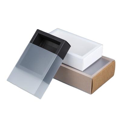 China Recyclable Eco Friendly Kraft Paper Cardboard Drawer Collapsible Sliding Soap Packaging Box For Cosmetic for sale