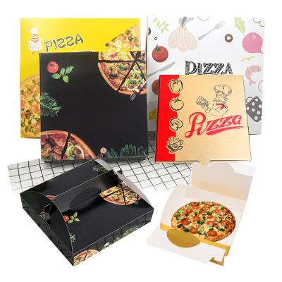 China Factory Supply Recyclable Custom Design Logo Printed 14 Inch Cardboard Paper Pizza Boxes for sale