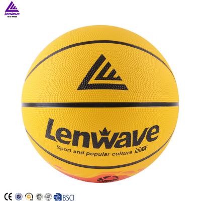 China Quality Is Our Culture Lenwave Brand Basketball Ball Size 7 Custom Rubber Basketball Wholesale for sale