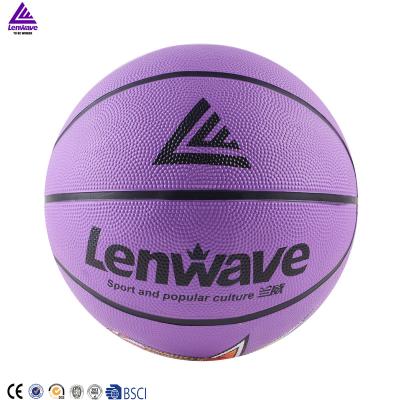 China Colorful Rubber Training Bulk Basketballs/Gifts Lenwave Brand Basketball Ball Size 7 Promotional Cheap Custom Logo for sale