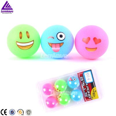 China Cheap hot sale pp cartoon cute style color table tennis ball for sale