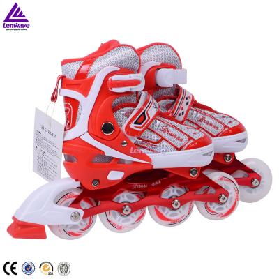 China Aluminum Alloy Lenwave Brand Kids Four Wheel 70mm Roller Skate Shoes for sale