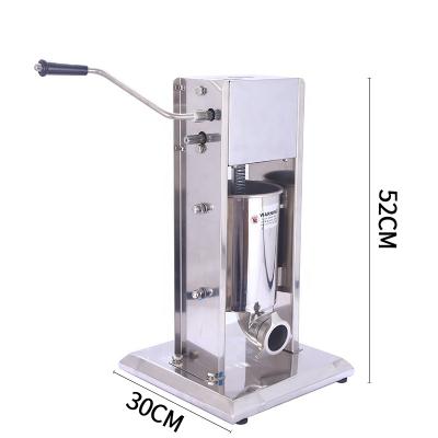 China Stainless Steel 3L Home Use Meat Sausage Salami Stuffer Vertical Home Use Enema Filler Maker Machine for sale