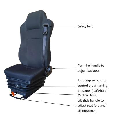 Chine Assise à suspension pneumatique pour bus urbains universels Assise mécanique pour voiture à vendre