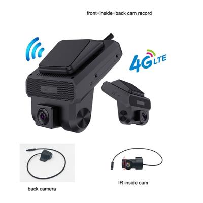 China 3 CHS/4G dashcam/fit for cmsv6/7 tracking platform 3 lens driving car DVR dash cam motion detection parking camera and G-sensor VCR parking withrear guard 1080P HD recorder for sale