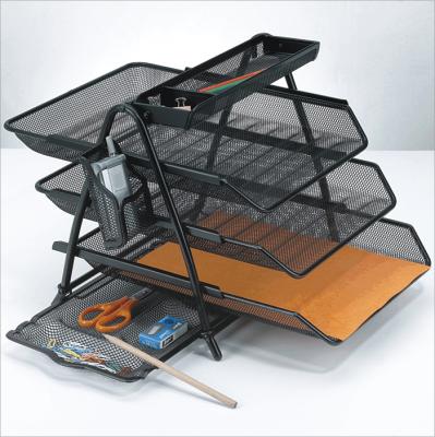 China Simplicity Metal Combined Type Metal Mesh Document Tray for sale