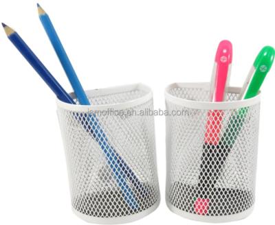 China Magnetic Metal Mesh Pen Holder Storage Bin of Fancy Metal Half Moon for sale