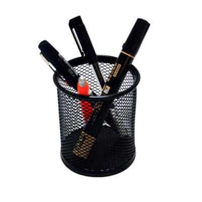 China Pen Holder Office Desktop Black Mesh Pen Holder for sale