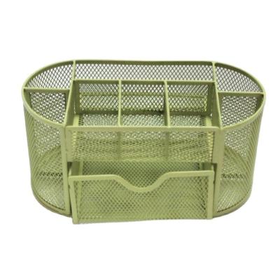 China Metal Mesh Metal Makeup Brush Stationery Holder For DIY Desk Drawers Organizer for sale