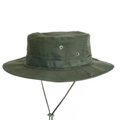 China Character Made In China Military Breathable Jungle Hat Tactical Wide-Brim Round Hats With String for sale