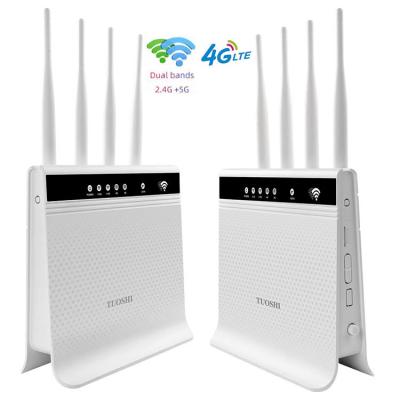 China O router duplo da faixa 4G LTE WIFI dos usuários do OEM CAT4 CAT6 32 destrava o CPE do fechamento da faixa 1200mbps à venda