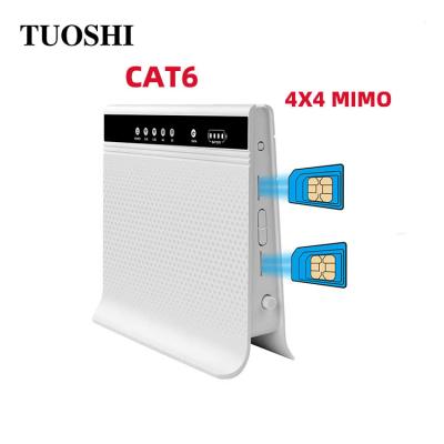 中国 4X4MIMO Cat6無線CPE 4G LTEのルーター1200Mbps Volte TR069カリフォルニア電池 販売のため