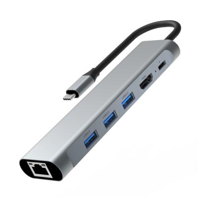 Chine Fonction multi 6 dans 1 adaptateur de hub d'Usb pour des ordinateurs portables de Windows de MacBook Pro à vendre