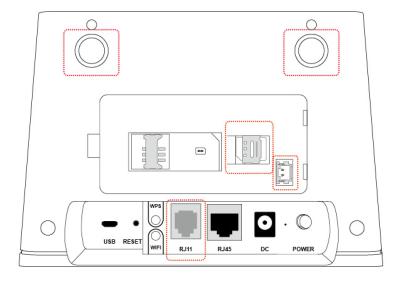 中国 カスタマイズされた4G二重SiMの移動式ルーターのホットスポットRJ45 LAN無線変復調装置 販売のため