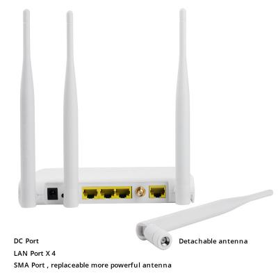 China Router 300Mbps drahtloses Wifi FDD TDD der Katzen-4 abnehmbares Antennen-4G LTE CPE-Modem-Ethernet fahl zu verkaufen