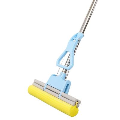 China 2021 Sustainable New Design Household Floor Cleaning Roller Magic Hand Free PVA Sponge Mop for sale