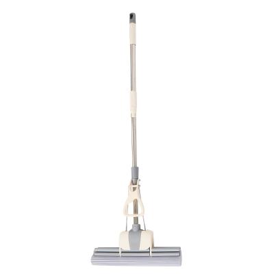 China Sustainable Retractable Household Cleaning Tool Floor Cleaner Super Telescopic Sponge Broom Rod for sale