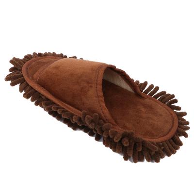 China Multi-function Sustainable Clean Floor Slippers Microfiber Chenille Chenille Dusting Lazy Slipper for sale