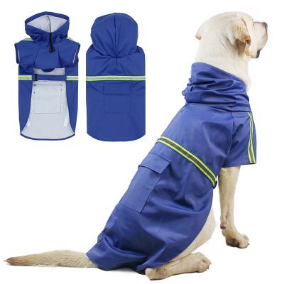 China New Color Viable Foldable Pet Raincoat Large Hooded Poncho Waterproof Dog Reflective Outdoor Pet Clothes Raincoat for sale