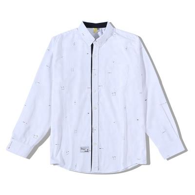 China Fast Supplier Custom Logo Company Custom Made Shirt All Over Print Embroidery Oxford Logo Full Long Sleeve Printing Shirt for sale