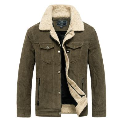 China 2021wholesale Winter High Quality Breathable Plus Size Large Size Coat Lamb Warm Plush Cotton Men's Jackets for sale