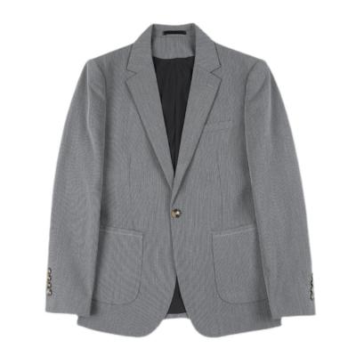 China High quality striped slim style men plus size college solid color fashion gentleman casual blazer jacket for sale