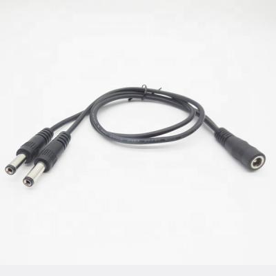 China Construction 1 to 2 Way DC Power Splitter Cable Barrel Plug for LED Light Strips for sale