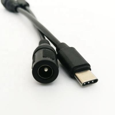 China Build USB 3.1 Type C Cable USB-C To DC 5.5 2.5mm Power Jack Extension Charge Cable for sale