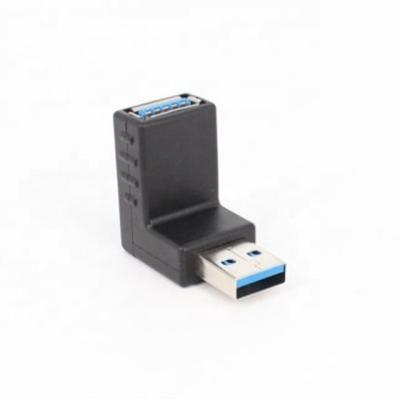 China Injection 2 Times Male Female Adapter Right Angle L Shape USB 3.0 Connector for sale