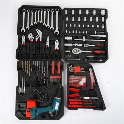 China 2020 Electric Power Tools 146pcs Electrical Main Tools Box Electric Aluminum Box With Electric Drill for sale