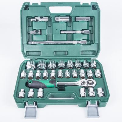 China 32pcs Auto Repair Household Tool Kit Socket Set Tool Box Set Mechanic For Car for sale