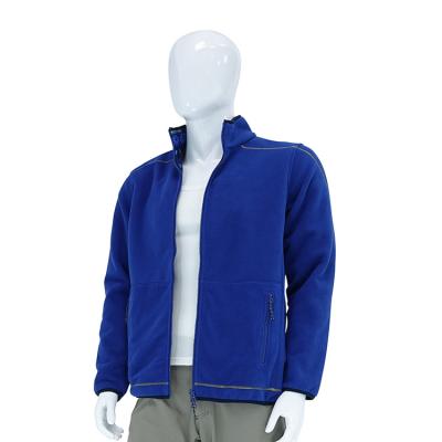 China Breathable Mens High Neck 100% Polyester Fleece Jacket Flatlock Sport Coat for sale