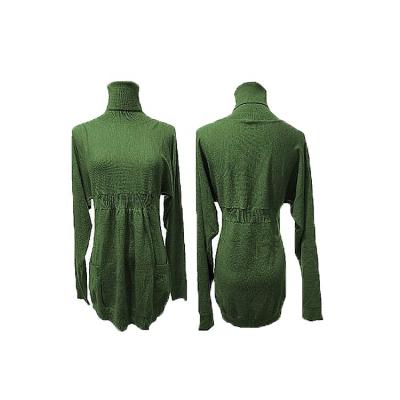 China Polyester Anti-Shrink Cotton Knitted High Neck Women Sweaters Dress for sale