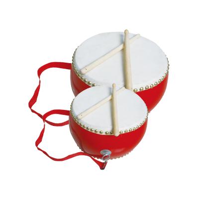 China Red Chinese Sheepskin Children Musical Instrument Floor Drum Big Festival Drum for sale