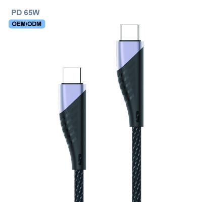 China MP3/MP4 Player Dataroda OEM ODMN Metal Nylon Braided Cables 60W USB Type C Charging C to C Cable for sale