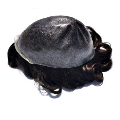 China PU Sell Indian Thin Skin Hair China 100 Silk Hairpiece Men's Hair Wigs for sale