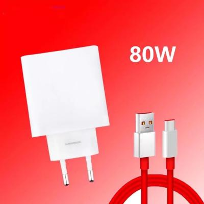 China Original 80W Mobile Phone Charger SuperVooc Usb Fast Charging Type C Charging Power Adapter For One Plus 1+ 10 Pro 9T 8 Nord 2 GT LE CÆ for sale