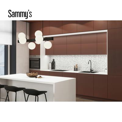 China Modern Full House Customized Matt Gray Cabinet Hinges Kitchen Glass Door for sale