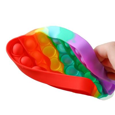 China Temperature resistance -40 â „ ƒ at 230â „ ƒ Good Price Cartoon Office Fingertip Needs Decompression Silicone Special Compression Toy Checkerboard Shape for sale