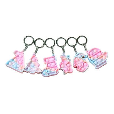 China Temperature resistance -40 â „ ƒ at 230â „ ƒ Eco-friendly Cartoon Cute Cute Christmas Accessories Bag Key Cartoon Accessories Factory Bag Key Chain for sale