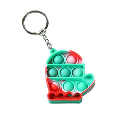 China Temperature resistance -40 â „ ƒ at 230â „ ƒ Ex-factory Price Key Chain Ease Rubber Christmas Key Chain for sale