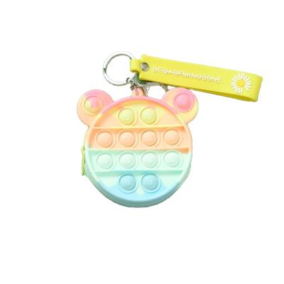 China Temperature resistance -40 â „ ƒ at 230â „ ƒ 2022 newcomer products push sensual Mini Silicone Coin Purse puzzle colorful for sale