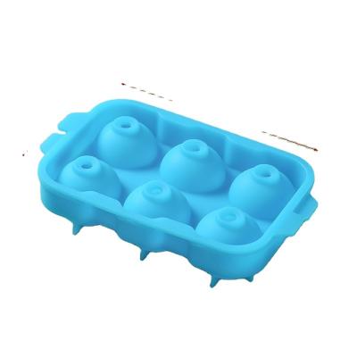 China Puck Silicone Cube Ball Tray Viable Spherical Brick Bar Mold Round Ice Hockey Mold for sale