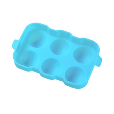 China Sustainable Plant Eco-Friendly Ice Cube Tray Personalized Round Silicone Puck Mold for sale