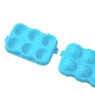 China Viable Custom Round Ball Tray Brick Ice Hockey Silicone Cube Mold for sale