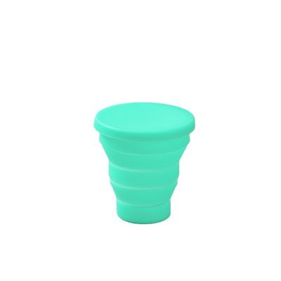 China Durable Travel Sports Solid Color Silicone Travel Mug Folding Outdoor Cup for sale