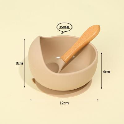 China Temperature resistance -40 â „ ƒ at 230â „ ƒ Silicone Spoon Wooden Handle Safety Cutlery Anti Scalding Set for sale