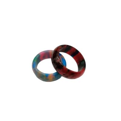 China Decorations Wholesale Open Resin Acetate Rings Fashion Personality Color Dye Resin Rings for Men and Women for sale