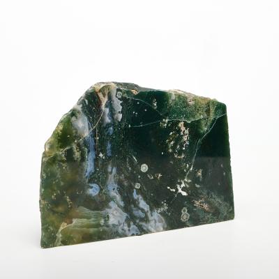 China Customizable High Quality Natural Bulk Specimens Moss Agate Mineral Slice From China for sale